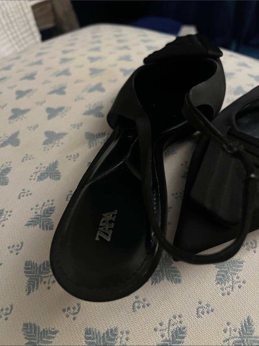 Zara Black Pointed Slingback Pumps with Strap Detail - Picture 8 of 12